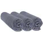 Bbla - lot de 3 draps housse jersey 100% coton - 40x80 / 40x90 cm - gris Bbla - lot de 3 draps housse jersey 100% coton - 40x80 / 40x90 cm - gris