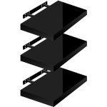 Lot de 3 �tag�re murale woltu, tablette murale, �tag�re � livres, panneau de bois, 30x22, 9x3, 8cm, blanc, ...