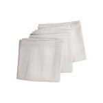 Lot de 3 langes b�b� en coton bio - 70x70 cm - blanc