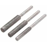 Lot de 3 meules d'affutage et aiguisagechaine trononneuse diamant trononneuse aiguiseur burr pierre ...