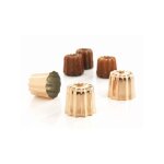 Lot de 3 moules  cannels 5. 5 cm en cuivre - patisse