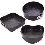 Lot de 3 moules démontables - fond amovible secret de gourmet Lot de 3 moules démontables - fond amovible secret de gourmet