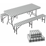 Lot de 3 nappes lastiques en vinyle avec doublure en flanelle - impermable et anti - tache - housse ...