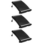 Lot de 3 panneaux de chauffage chauffage solaire de piscine courbs 72, 5x46cm 84837
