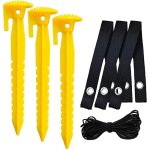 Lot de 3 piquets de sol pour filets de jardin en plastique soutien ancres de prise d'arbre arbre, jardin ...