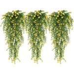 Lot de 3 plantes suspendues ext�rieures ? fleurs artificielles r�sistantes aux uv pour d�coration de ...