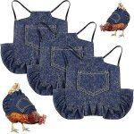 Lot de 3 protections ajustables pour poules (selle, veste, tablier) avec �lastique, adapt�es aux petites, ...