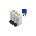 Lot de 3 sacs aldes universels d'une capacit de 30 litres + 3 filtres moteur, aldes 11070084