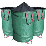 Lot de 3 sac � d�chets de jardin pop up 150l - 30kg max - 3 poign�es renforc�es - r�utilisables et r�sistants ...