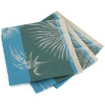 Lot de 3 serviettes table jacquard coton palmier