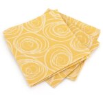 Lot de 3 serviettes table jacquard spirale