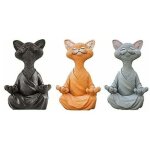 Lot de 3 statues de chat méditant ? bouddha heureux en forme de chat ? statue de chat zen pour la méditation ... Lot de 3 statues de chat méditant ? bouddha heureux en forme de chat ? statue de chat zen pour la méditation ...