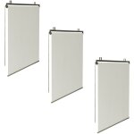Idmarket - lot de 3 stores enrouleurs l. 124 x h. 225 cm pour pergola �cru