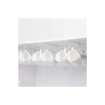Serbia - lot de 3 supports pour tasses, caf blanc, porte - tasses suspendu sous placard, crochets de ...
