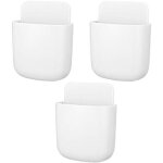 Lot de 3 supports de t�l�commande muraux pour bureau, bo�tes de rangement auto - adh�sives pour chevet, ...