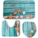 Lot de 3) tapis de bain coquillage mer vacances d'été housse de coussin de salle de bain tapis de toilette ... Lot de 3) tapis de bain coquillage mer vacances d'été housse de coussin de salle de bain tapis de toilette ...