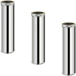Lot de 3 tdpi1000 conduit double paroi isolé polycombustible longueur 100 cm inox Ø80 Lot de 3 tdpi1000 conduit double paroi isolé polycombustible longueur 100 cm inox Ø80