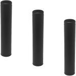 Monmobilierdesign - lot de 3 tdpi1000 conduit double paroi isol polycombustible longueur 100 cm noir ...