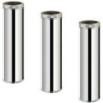 Monmobilierdesign - lot de 3 tdps1000 conduit double paroi isol� pour po�le � bois longueur 100 cm �150 ...