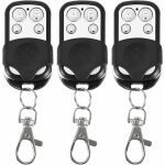 Lot de 3 t�l�commandes universelles pour portail automatique fr�quence 433, 92 mhz code fixe, 4 boutons ...