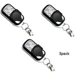 Lot de 3 tlcommandes universelles pour portail automatique frquence 433, 92 mhz code fixe, 4 boutons ...