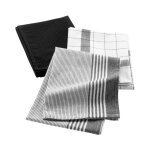 Lot de 3 torchons 'vibrato' 50x70cm noir