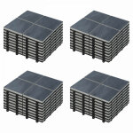 Lot de 32 dalles clipsables en pierre noir Lot de 32 dalles clipsables en pierre noir
