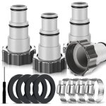 Lot de 4 adaptateurs de piscine a pour piscines intex, adaptateur de tuyau de piscine a 32 - 38 mm, kit ...