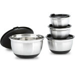 Lot de 4 bols bowly avec couvercle pour chacun, empilables, h x l x p env. 14, 5 x 25, 5 x 25, 5 cm, ...