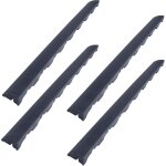 Lot de 4 bordures pour terminaison, en gris striped, 58 x 4, 5 x 2, 5 cm femelle - wellhome