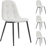 Idimex - lot de 4 chaises alvaro, en synthétique blanc Idimex - lot de 4 chaises alvaro, en synthétique blanc