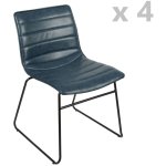 Urban living - lot de 4 chaises design industriel brooklyn