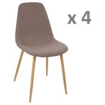 Atmosphera - lot de 4 - chaise design scandinave roka