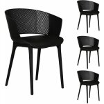 Idimex ? lot de 4 chaises de jardin en polypropyl�ne r�sistant aux uv ? hauteur d'assise 47 cm ? conception ...