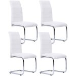 Idmarket - lot de 4 chaises mia blanches pour salle � manger