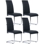 Lot de 4 chaises mia noires pour salle � manger