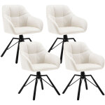 Woltu - lot de 4 chaises pivotante � 360� chaise salle � manger en velours, fauteuil scandinave, pieds ...