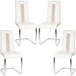 Lot de 4 chaises de salle � manger chaise de cuisine avec pieds en m�tal pour salle � manger cuisine ...