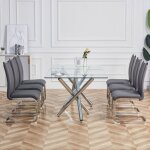 Wishdor - lot de 4 chaises de salle � manger. dossier rembourrage en simili cuir pu. structure en m�tal ...