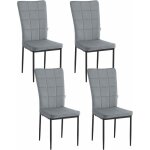 Woltu lot de 4 chaises de salle à manger avec pieds en métale velours, chaises dossier haut, pour salon, ... Woltu lot de 4 chaises de salle à manger avec pieds en métale velours, chaises dossier haut, pour salon, ...