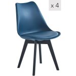 Nordlys - lot de 4 chaises de salle a manger scandinaves pieds bois