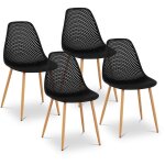 Lot de 4 chaises salon salle  manger restaurants, les cafs, les bureaux et les salles d'attente 150 ...