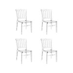 Designetsamaison - lot de 4 chaises transparentes - bonaparte