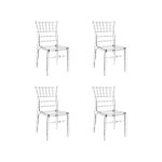 Designetsamaison - lot de 4 chaises transparentes - napoleon