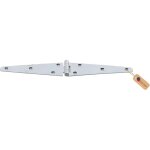 Lot de 4 charni�res de portail ? 75 mm ? galvanoplastie ? pentures lourdes avec gonds sur platine ? fixation ...