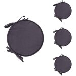 Lot de 4 coussin rond galette de chaise ronde pour table et chaise de salle � manger avec cordon de serrage ...