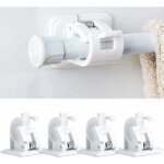 Lot de 4 crochets auto - adh�sifs pour tringle de rideau sans per�age, tringle � rideau � coller, support ...