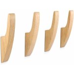 Lot de 4 crochets et pat�res pour la maison, porte manteau mural bois, patere murale bois vintage multifonctio ...