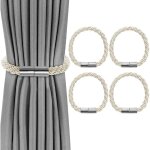 Lot de 4 embrasses de rideaux, embrasses rideau aimantée tressage magnétiques rideaux boucle pour décoration ... Lot de 4 embrasses de rideaux, embrasses rideau aimantée tressage magnétiques rideaux boucle pour décoration ...