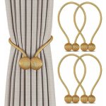 Lot de 4 embrasses de rideaux, embrasses rideau aimante tressage magntiques rideaux boucle pour dcoration ...